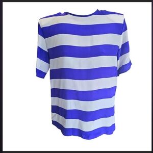 Christie & Jill Silk Striped Blouse (Size M) New with Tags (NWT)